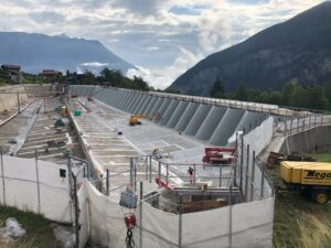 Bassin de rétention étanchéité en résine du cuvelage d'un bassin