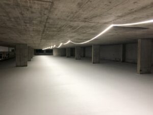 Parking Expertise résine de sol d'un parking